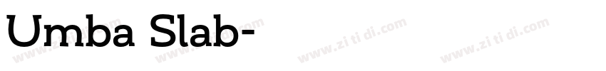 Umba Slab字体转换